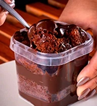 Torta no Pote de Chocolate